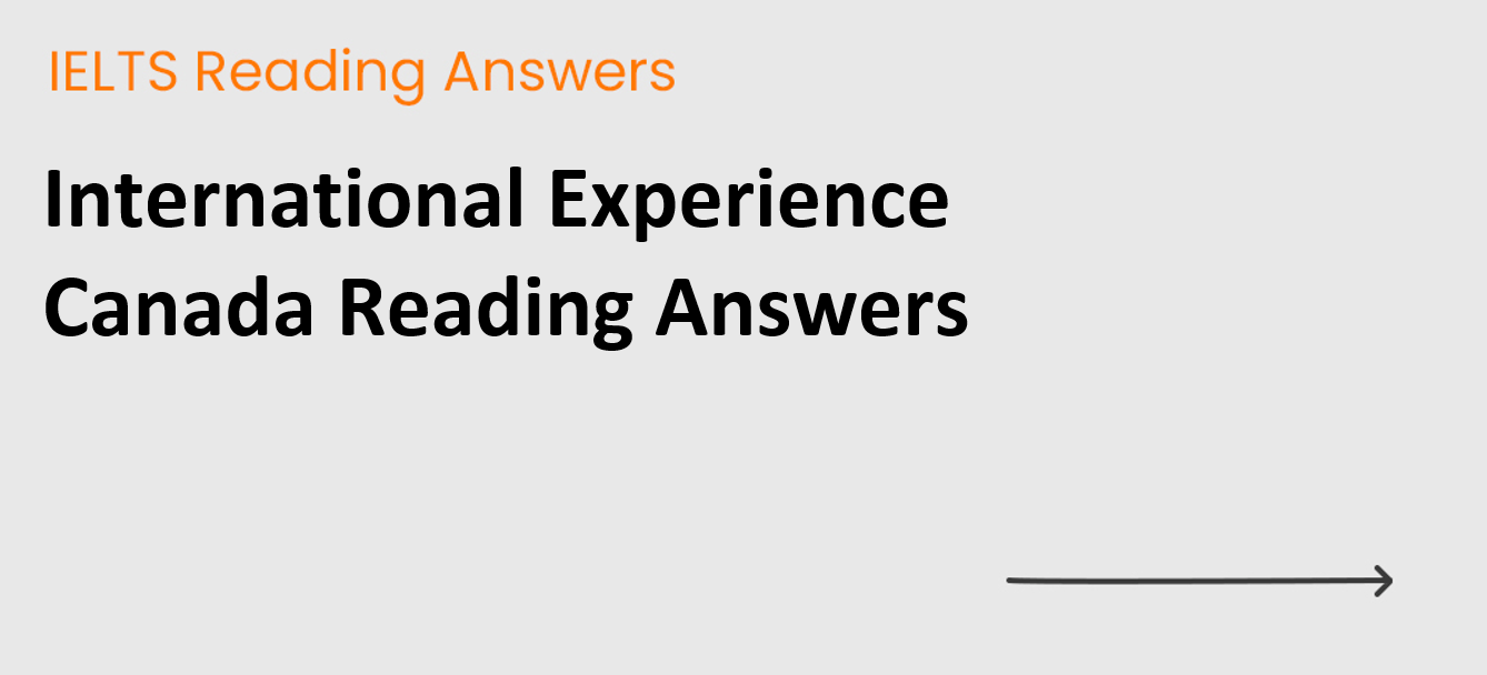 International Experience Canada Reading Answers